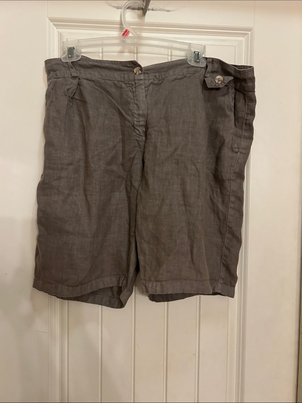 Men's Casual XL Linen  gray Haris cotton Shorts in  - Classic Summer Style